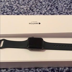 Black 38 mm series 3 Apple Watch gently used